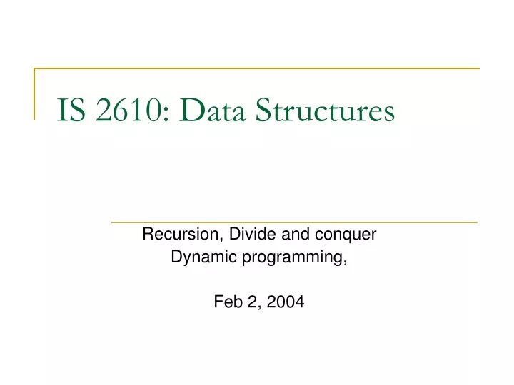 is 2610 data structures