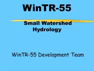 WinTR-55  Small Watershed Hydrology
