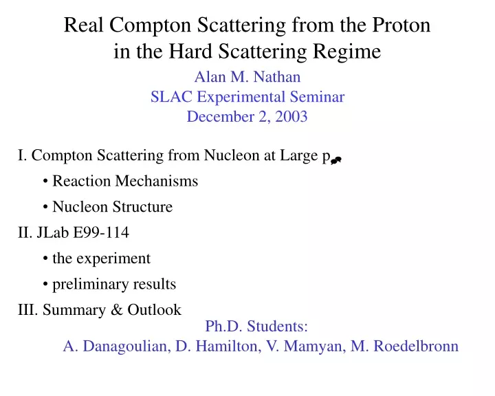 real compton scattering from the proton