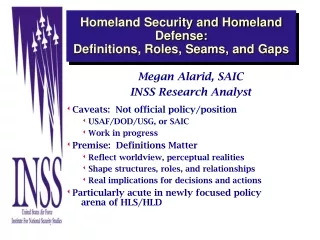 Homeland Security and Homeland Defense: Definitions, Roles, Seams, and Gaps