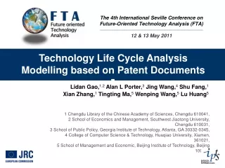 Technology Life Cycle Analysis Modelling based on Patent Documents ]