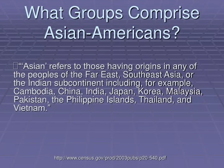 what groups comprise asian americans