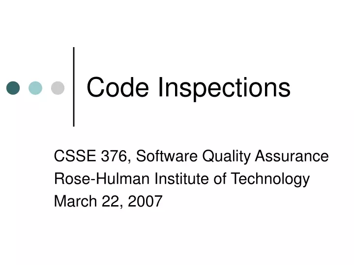 code inspections
