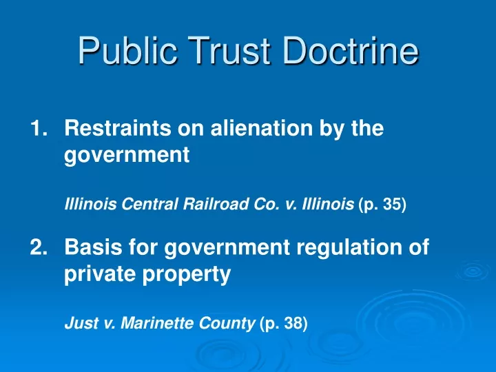 public trust doctrine