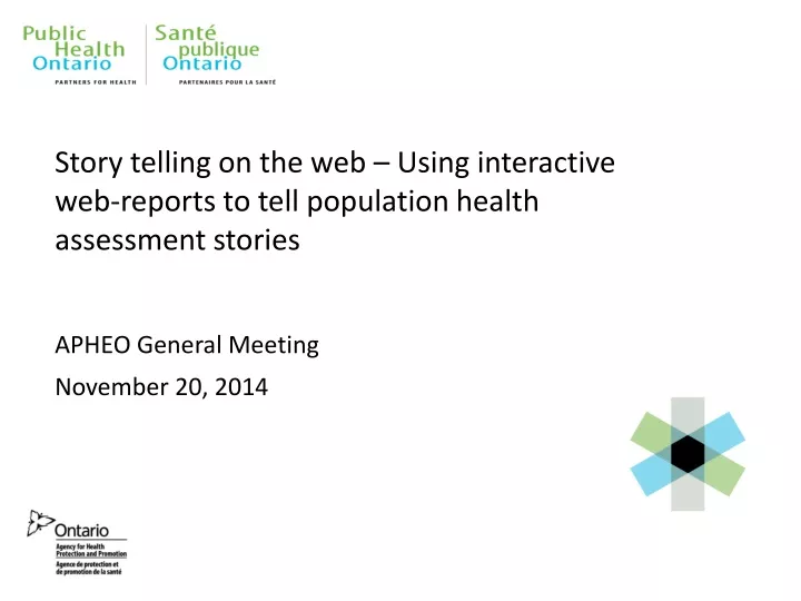story telling on the web using interactive web reports to tell population health assessment stories