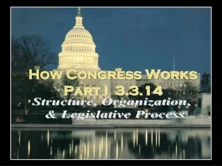 How Congress Works Part I  3.3.14