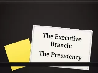 The Executive Branch: