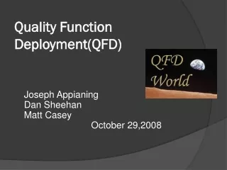 Quality Function Deployment(QFD)