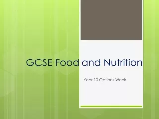 GCSE Food and Nutrition