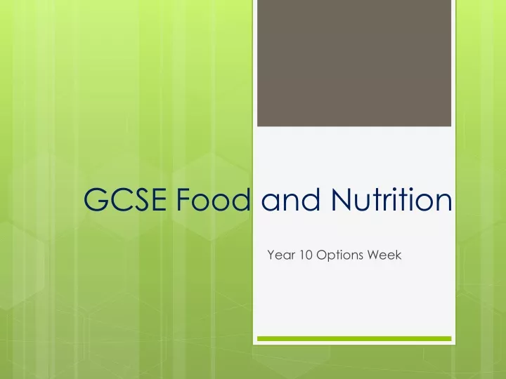 gcse food and nutrition