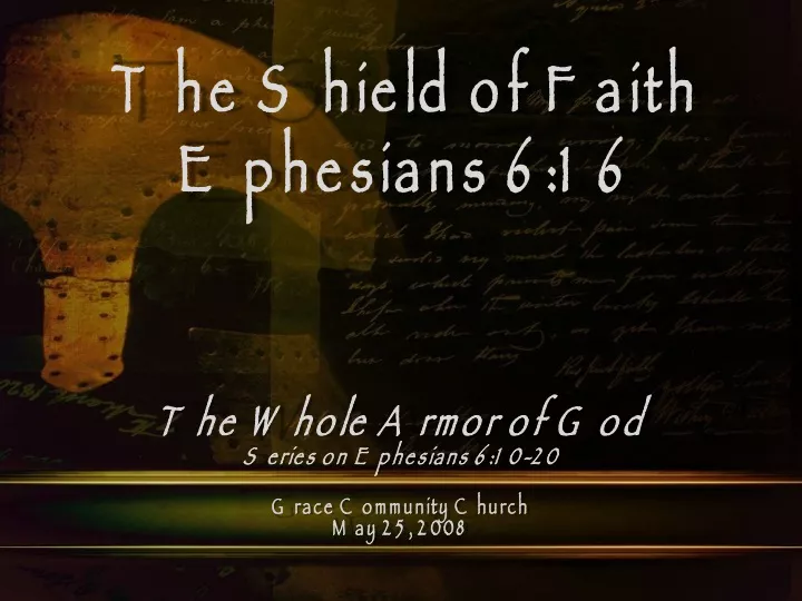 the shield of faith ephesians 6 16