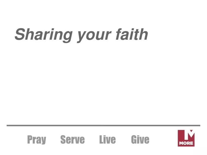 sharing your faith