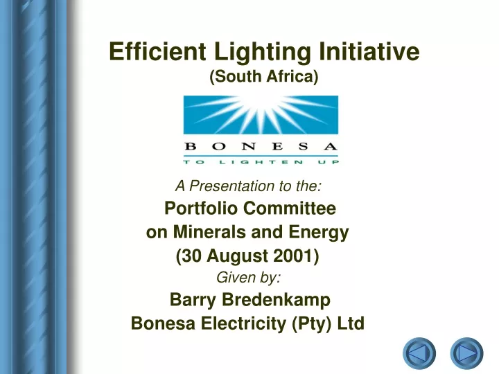 efficient lighting initiative south africa