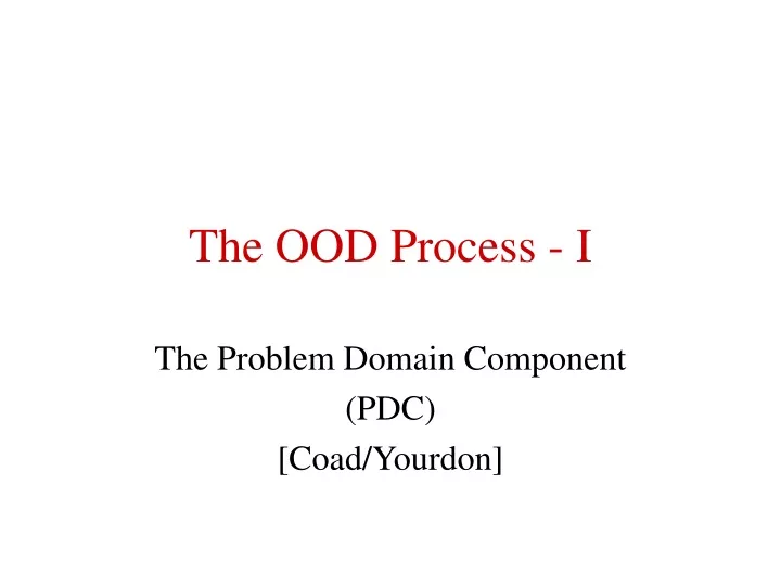the ood process i