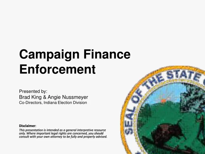 campaign finance enforcement