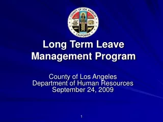 County of Los Angeles Department of Human Resources September 24, 2009
