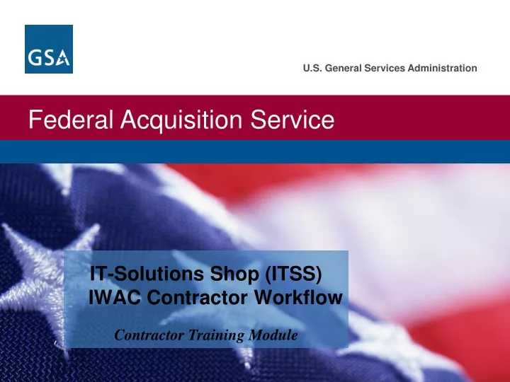 it solutions shop itss iwac contractor workflow