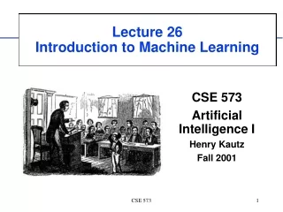 Lecture 26 Introduction to Machine Learning