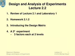 Design and Analysis of Experiments Lecture 2.2