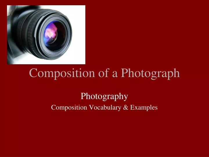 composition of a photograph