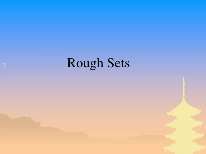 rough sets