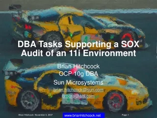 DBA Tasks Supporting a SOX Audit of an 11i Environment