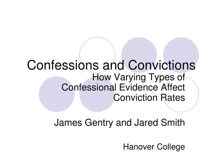 confessions and convictions