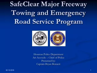 SafeClear Major Freeway Towing and Emergency Road Service Program