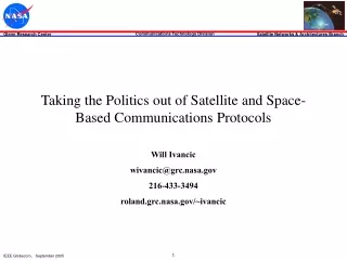 Taking the Politics out of Satellite and Space-Based Communications Protocols