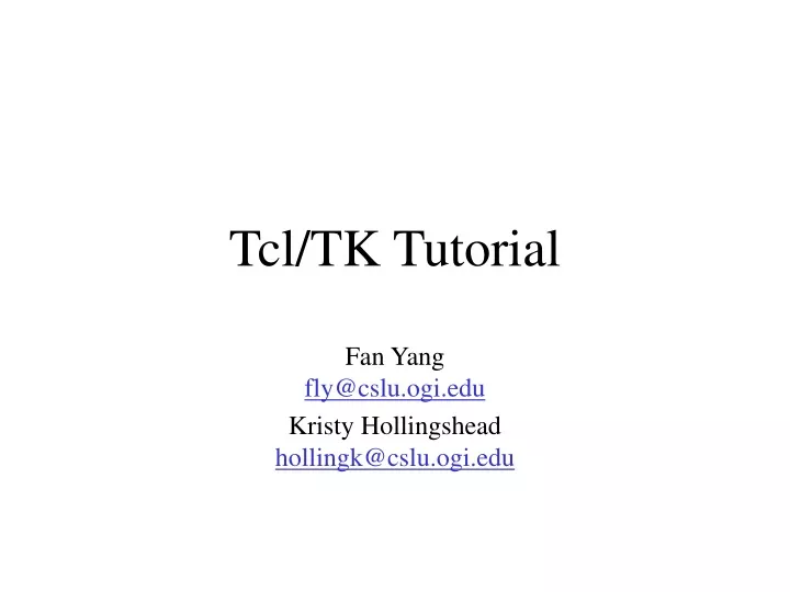 tcl tk tutorial