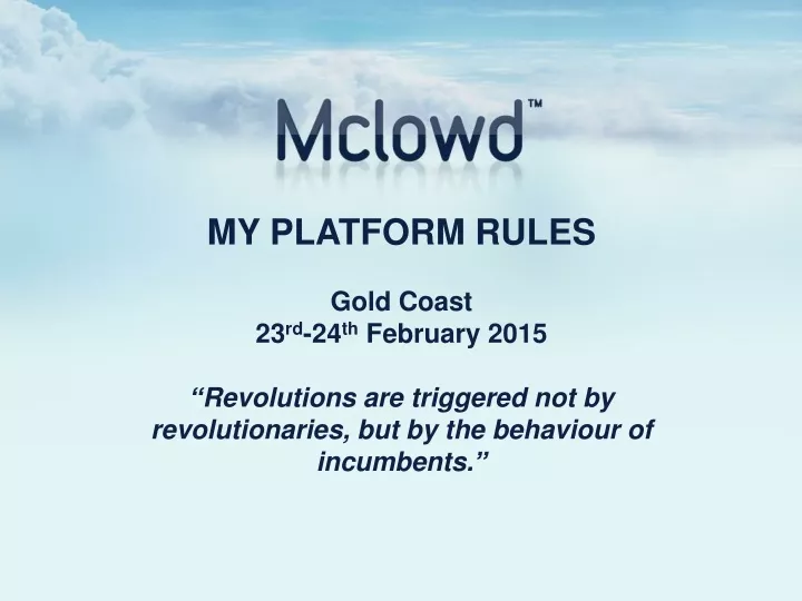 my platform rules gold coast 23 rd 24 th february