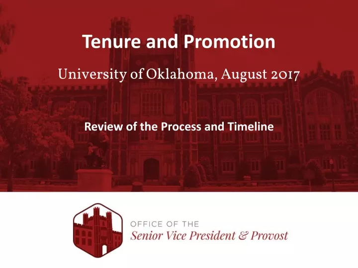 tenure and promotion
