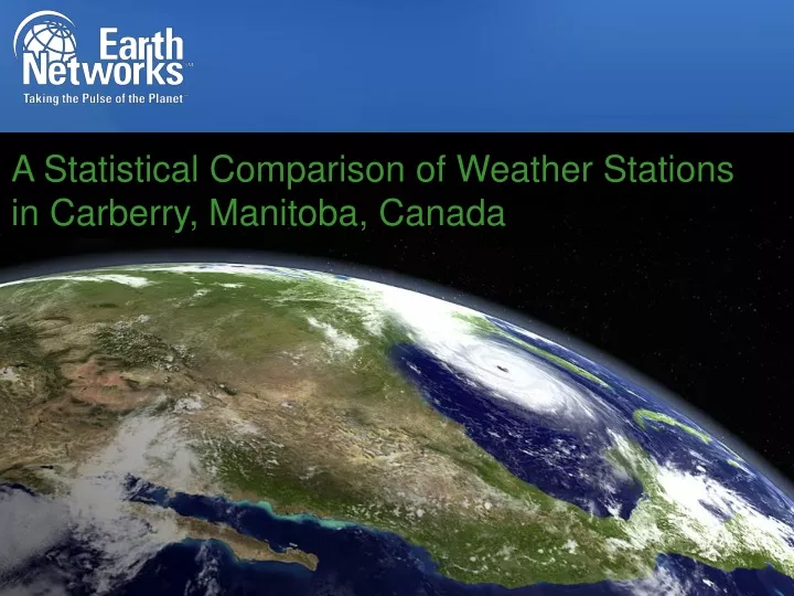 a statistical comparison of weather stations