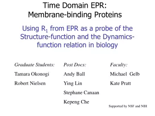 Time Domain EPR:  Membrane-binding Proteins