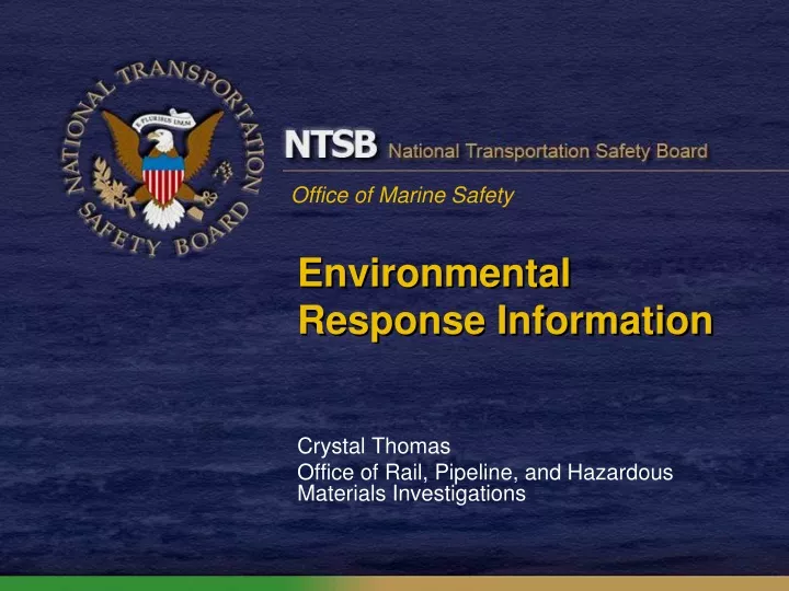 environmental response information