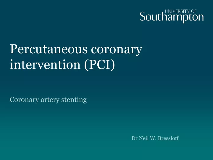percutaneous coronary intervention pci