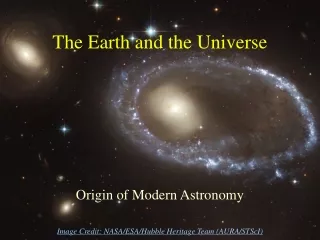 The Earth and the Universe