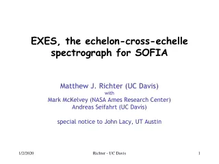 EXES, the echelon-cross-echelle spectrograph for SOFIA