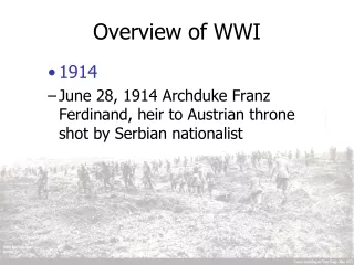 Overview of WWI