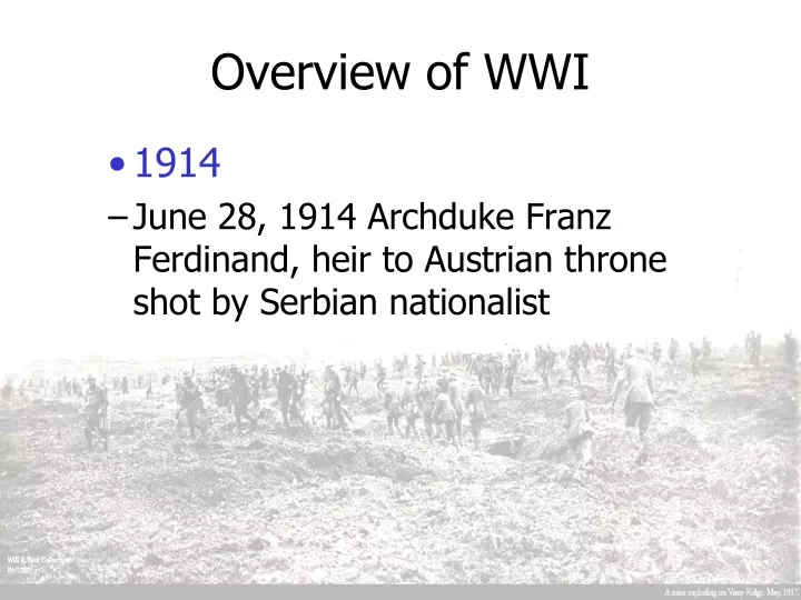 overview of wwi