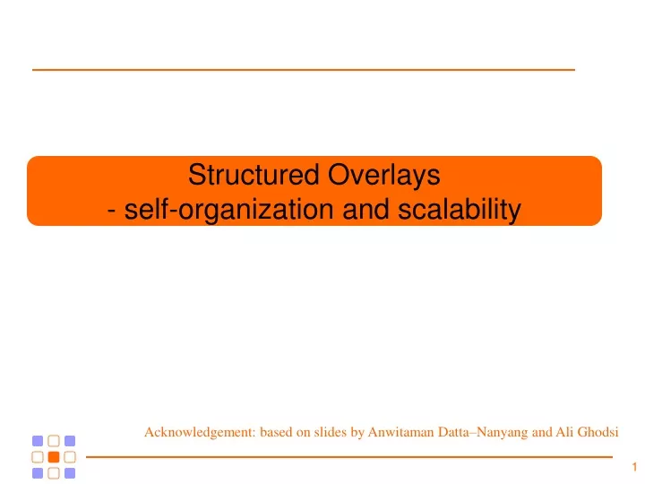 structured overlays self organization