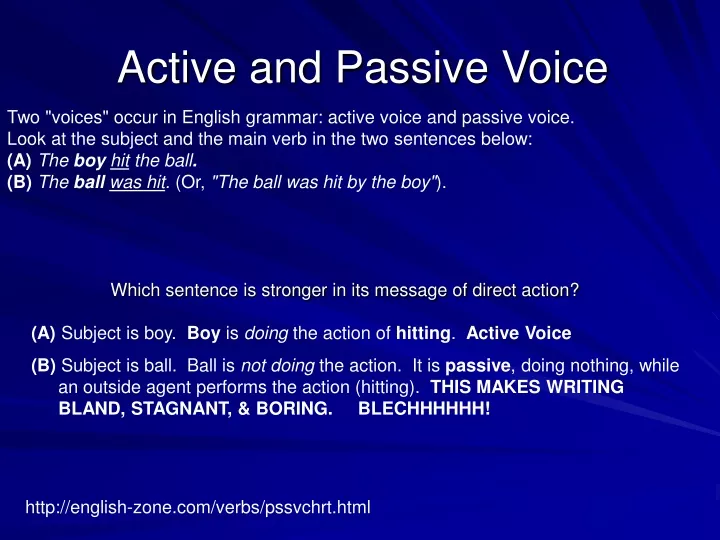 PPT - Active and Passive Voice PowerPoint Presentation, free download ...