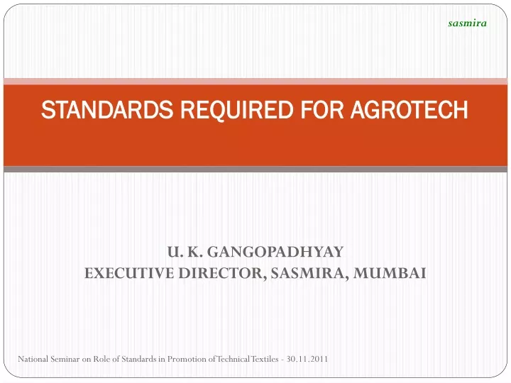standards required for agrotech