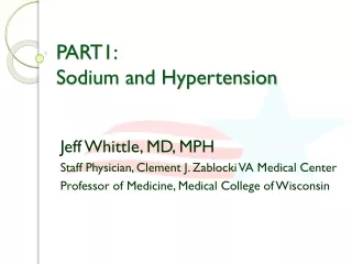PART1:  Sodium and Hypertension