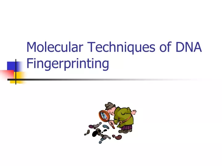molecular techniques of dna fingerprinting