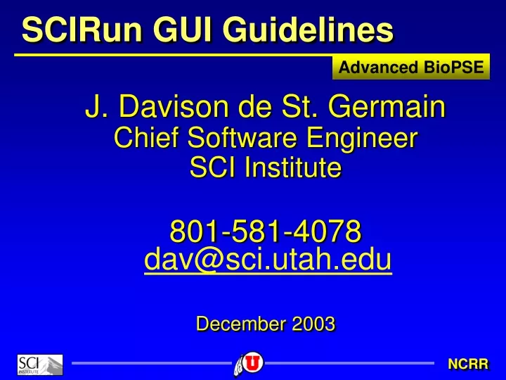 scirun gui guidelines