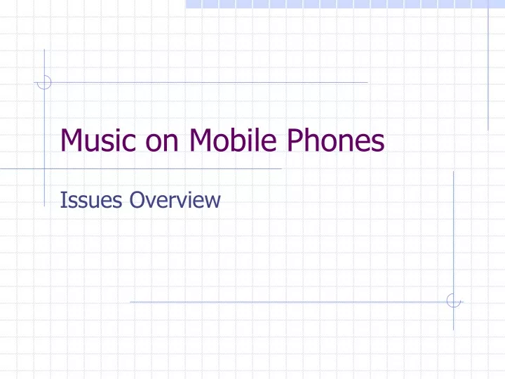 music on mobile phones