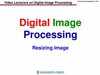 Digital Image  Processing