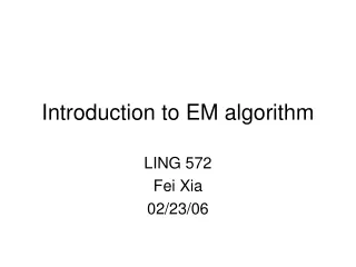 Introduction to EM algorithm