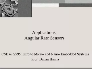 Applications: Angular Rate Sensors